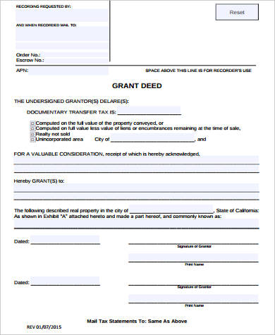 transfer grant deed form