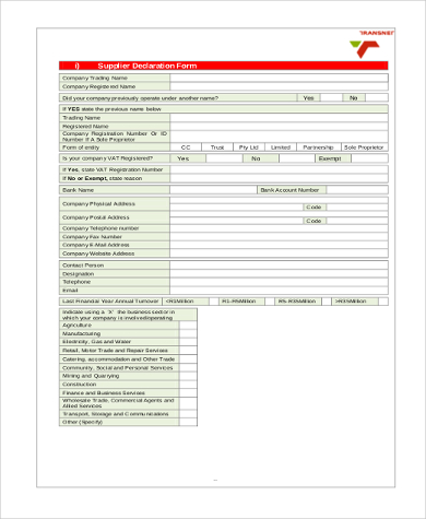 transnet vendor application form