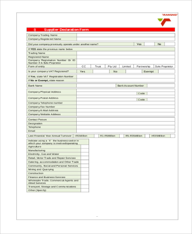 Free Vendor Application Form Template from images.sampleforms.com