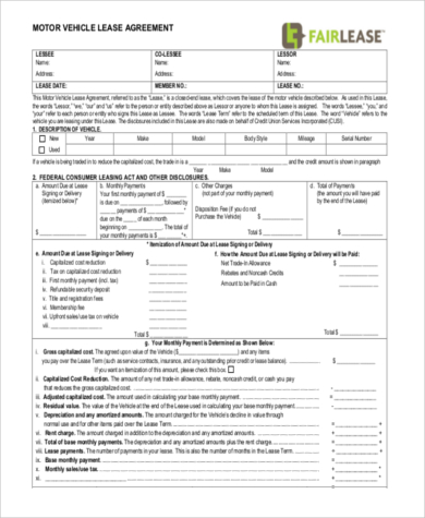 free 9 lease forms samples in pdf ms word