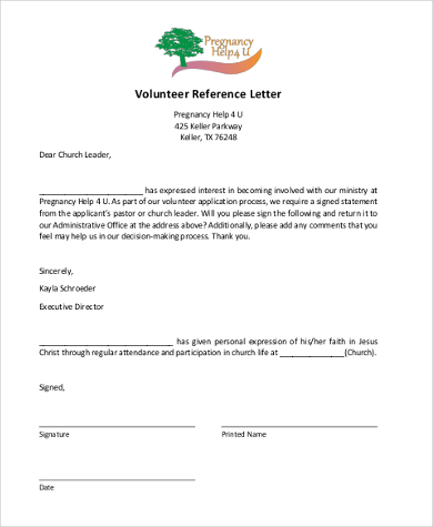 How To Write A Reference Letter For Volunteer Work