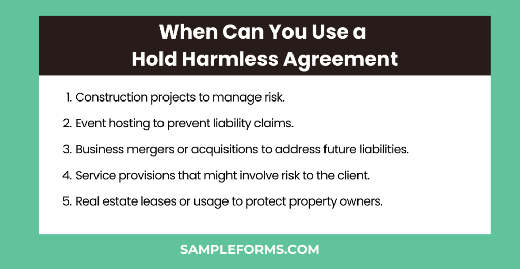 when can you use a hold harmless agreement 1024x530