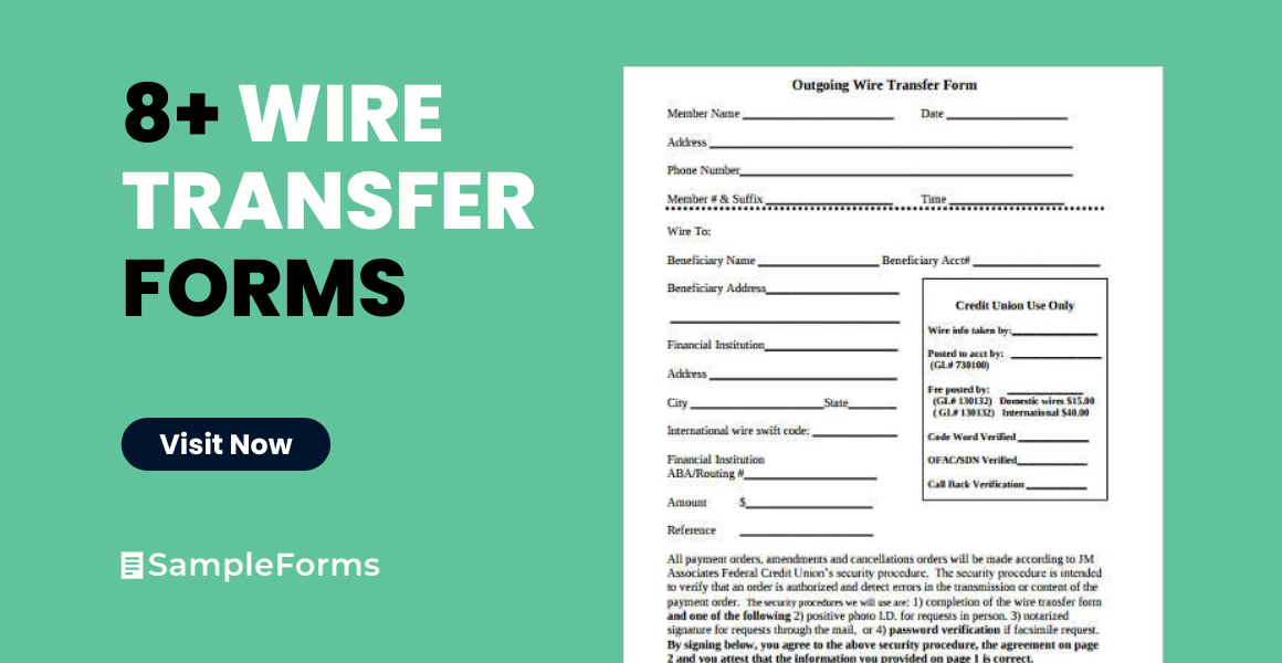wire transfer forms