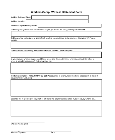 witness statement form pdf