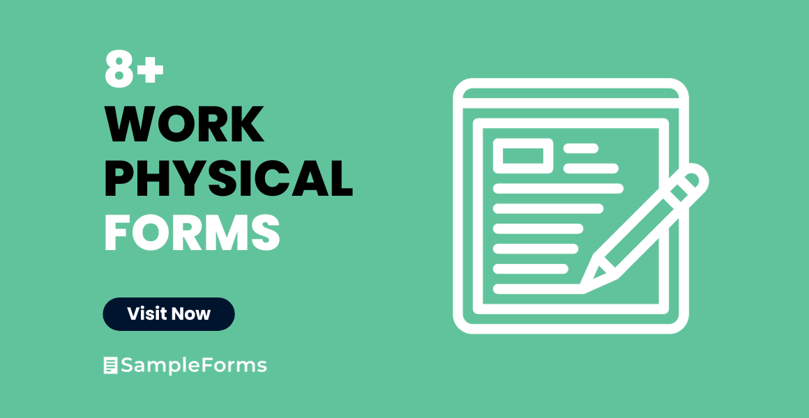 Free Sample Work Physical Forms In Ms Word Pdf