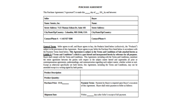 binding agreement template