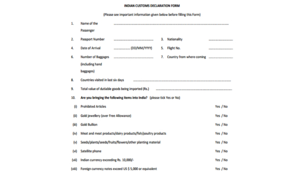 Free 9 Sample Custom Declaration Forms In Pdf Ms Word Excel