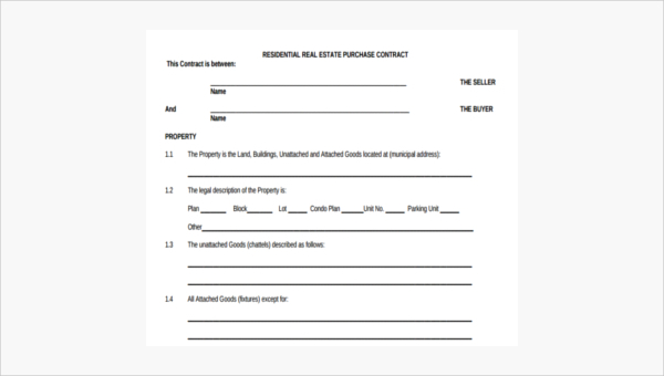 FREE 7 Sample Home Purchase Agreements In PDF MS Word