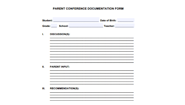 Parent Teacher Conference Request Form Template from images.sampleforms.com