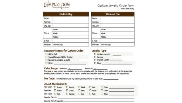 fimg smpl custom order forms