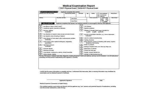 Sample Medical Physical Forms 8 Free Documents In PDF