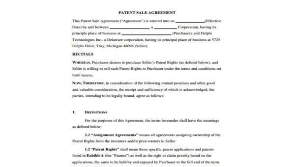 fimg smpl patent agree form