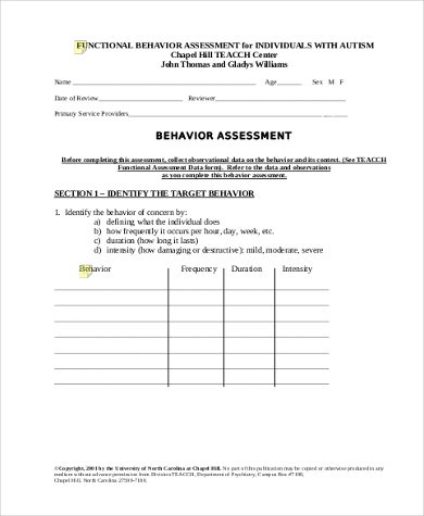 functional behavior assessment form autism1