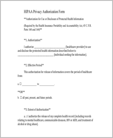 legal hipaa release form