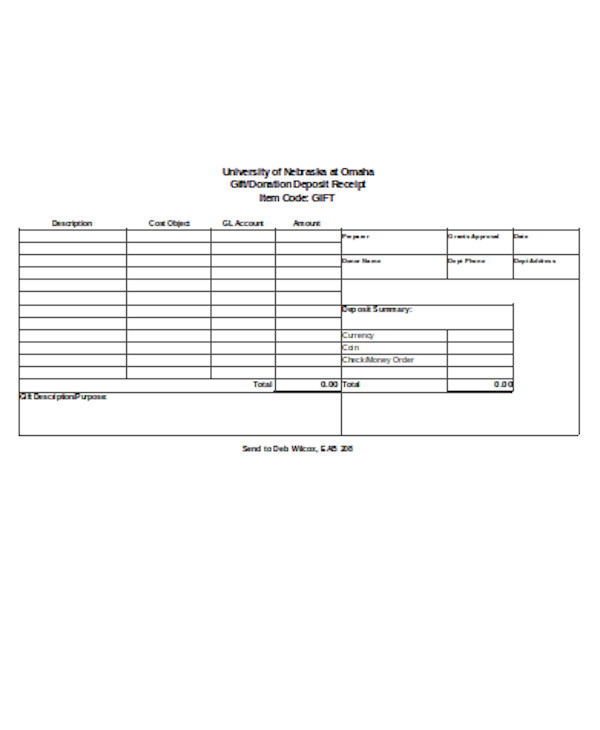 free 9 sample donation receipt forms in pdf ms word excel