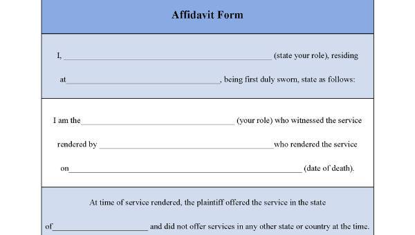 Free Affidavit Template Download from images.sampleforms.com