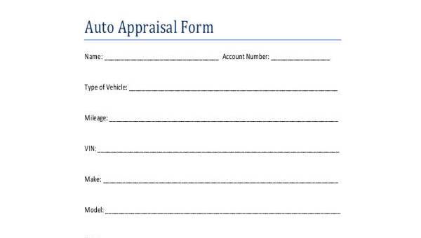  sample appraisal forms in pdf