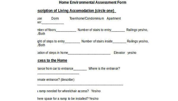  environmental assessment form samples