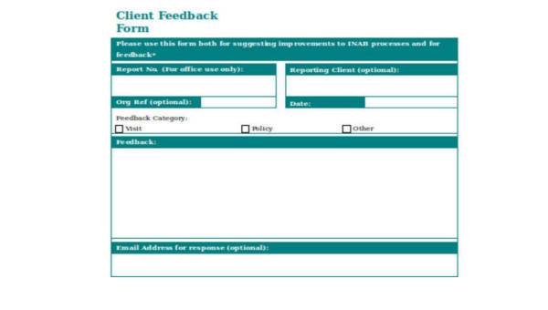  sample client feedback forms