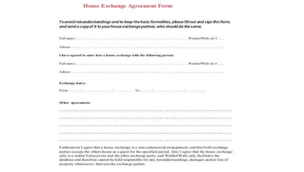  sample exchange agreement forms