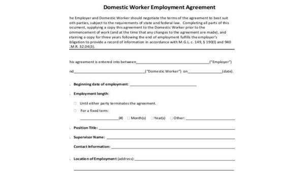 free 9 employment agreement forms in pdf ms word