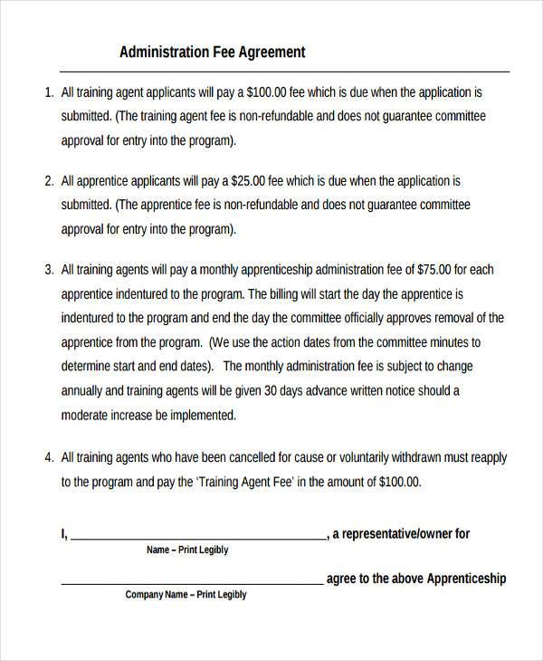 administration agreement form in pdf