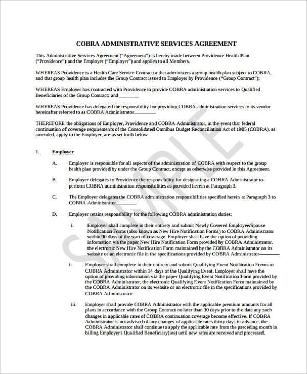 FREE 8+ Administration Agreement Forms in PDF | MS Word