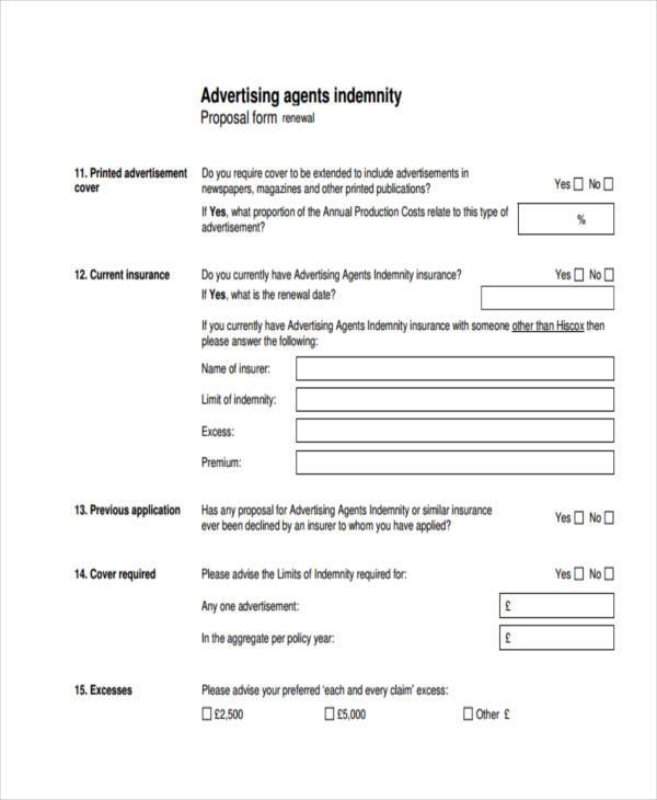 advertising campaign renewal proposal form