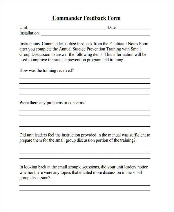 air force midterm feedback form