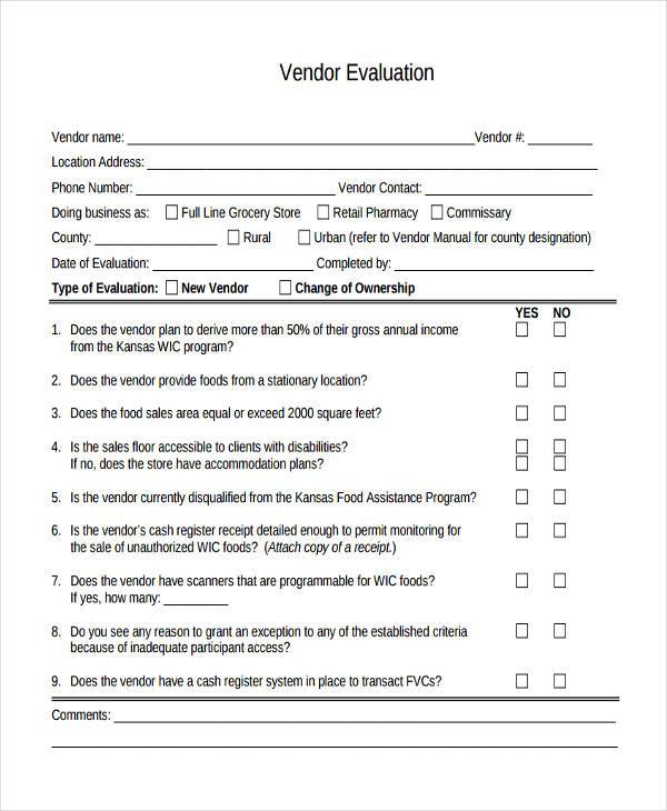 annual vendor evaluation form1