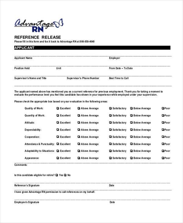 applicant reference release form1