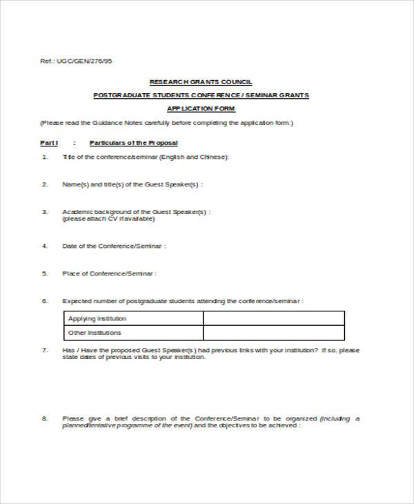 application seminar proposal form