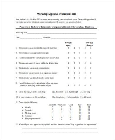 appraisal feedback form in word format