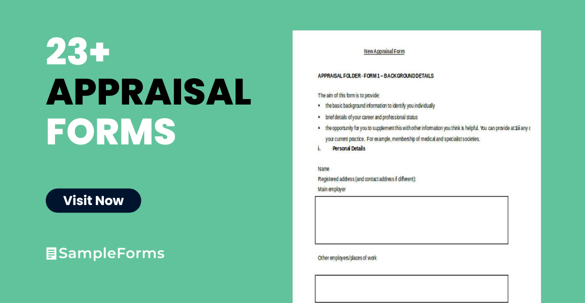 Free 23 Sample Appraisal Forms In Ms Word 6345