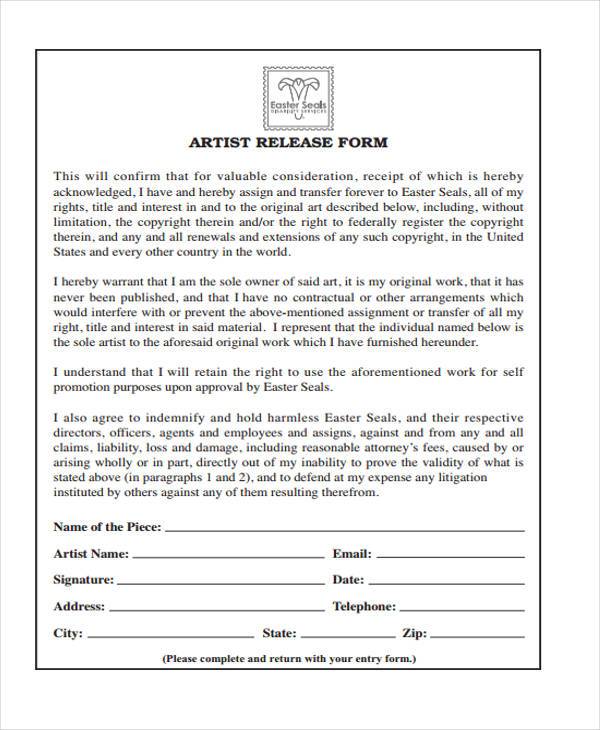 artist copyright release form1
