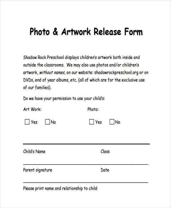 FREE 9 Sample Artwork Release Forms In PDF MS Word