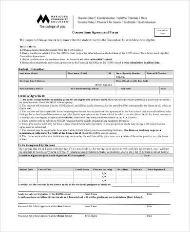 basic consortium agreement form in pdf