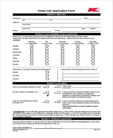 free 9 sample blank job application forms in pdf ms word excel