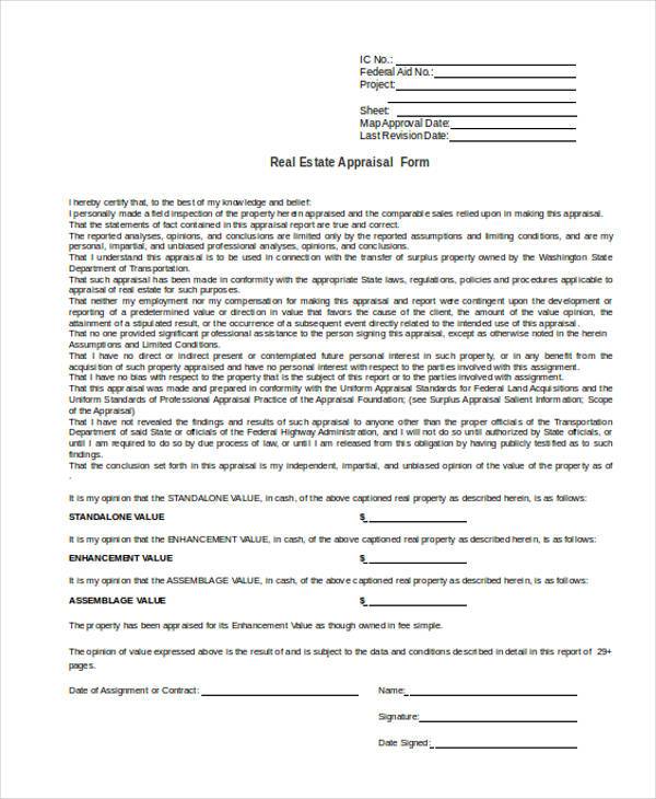 FREE 23+ Sample Appraisal Forms in MS Word
