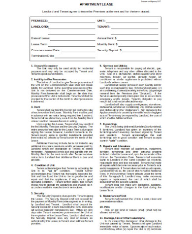 basic tenant agreement form