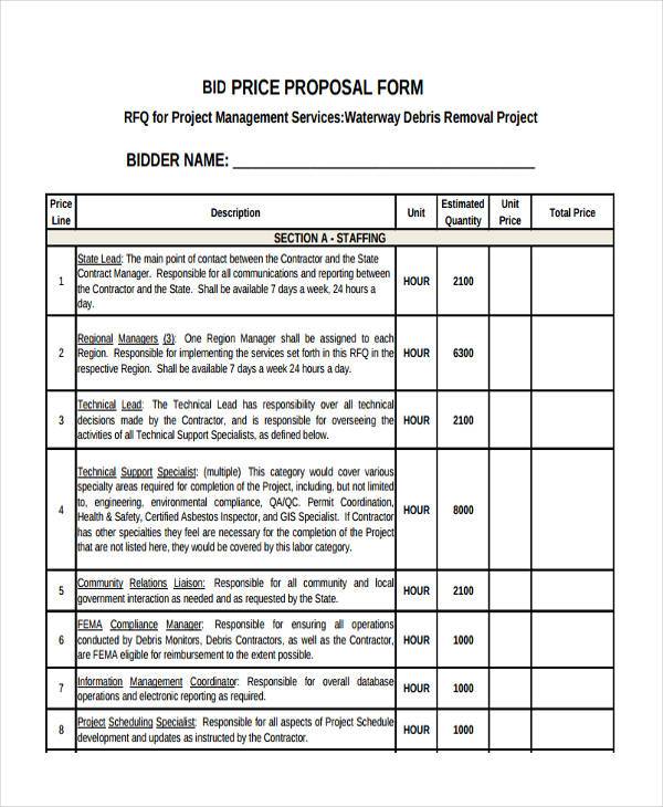 Cost Proposal Template