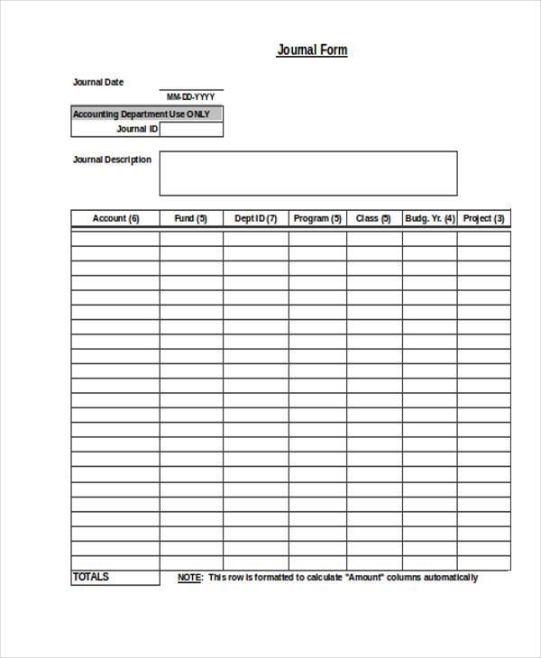 FREE 17  Sample Printable Accounting Forms in PDF MS Word Excel