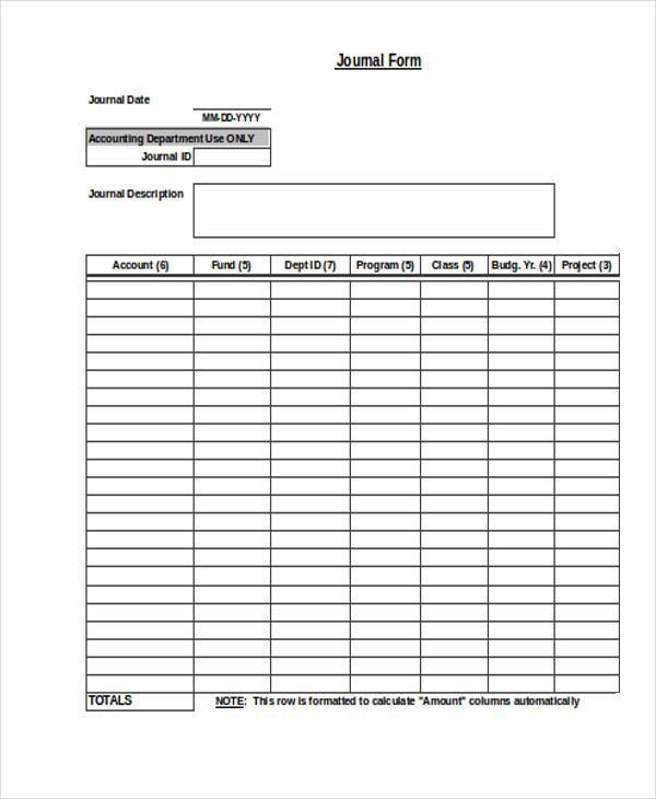 FREE 17+ Sample Printable Accounting Forms in PDF | MS Word | Excel