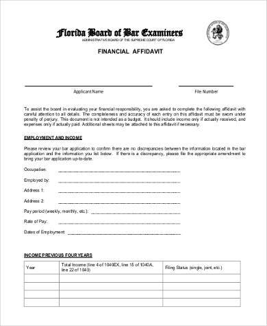 FREE 30+ Sample Affidavit Forms in PDF | MS Word | Excel