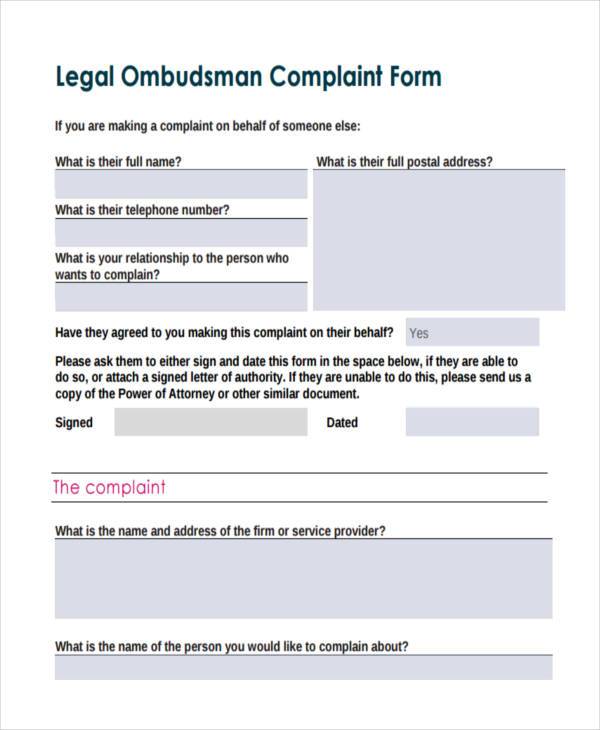 blank legal complaint form1