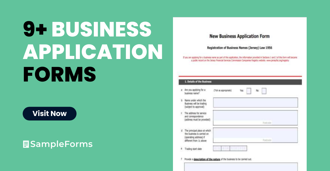 business application form