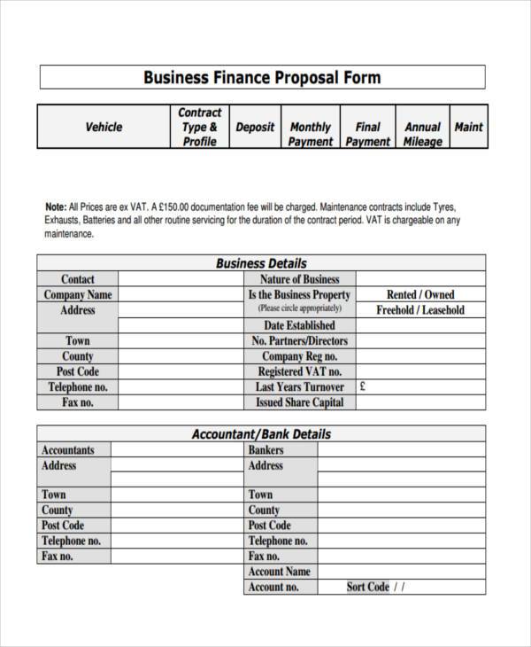 business finance proposal form1