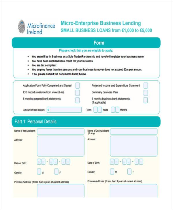 business loan proposal form