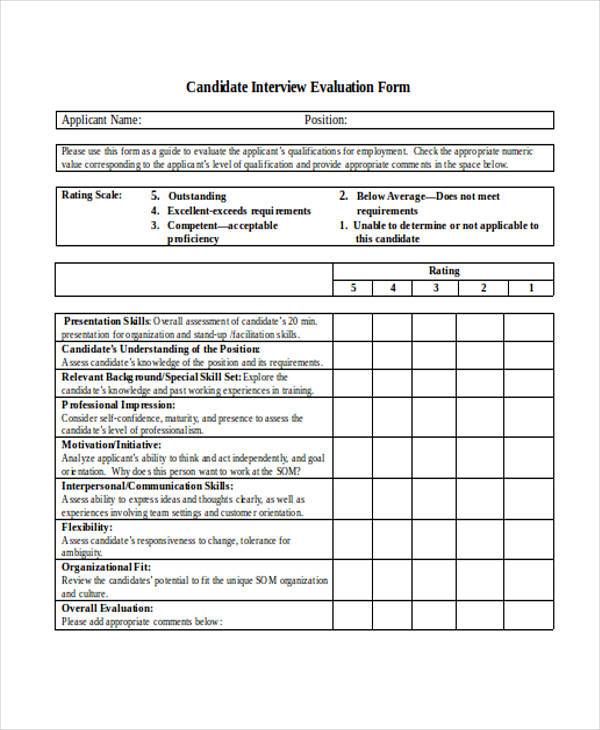 candidate interview evaluation form4