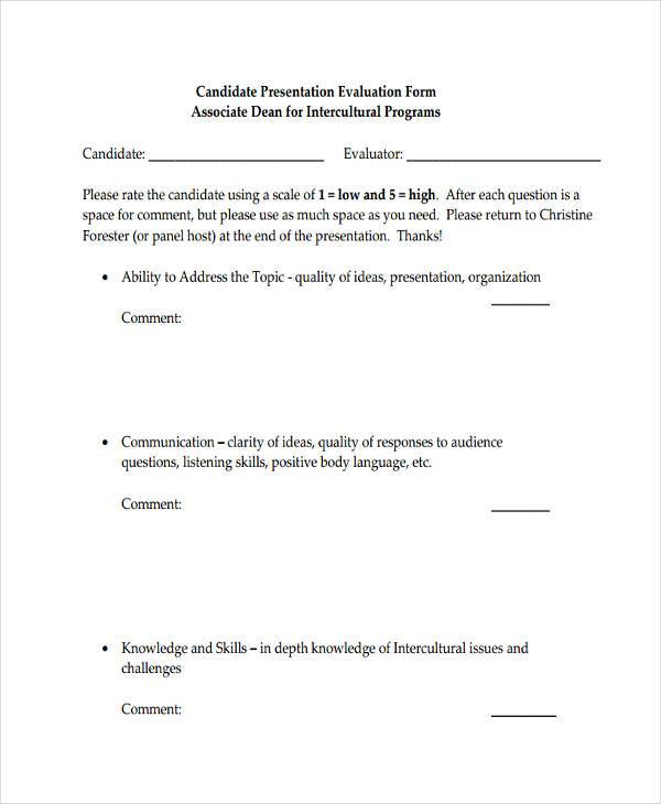 candidate presentation evaluation form1